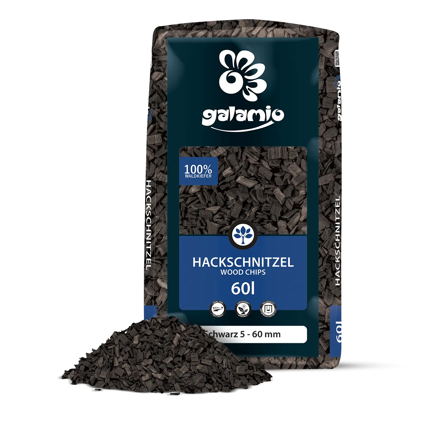 Holzhackschnitzel schwarz